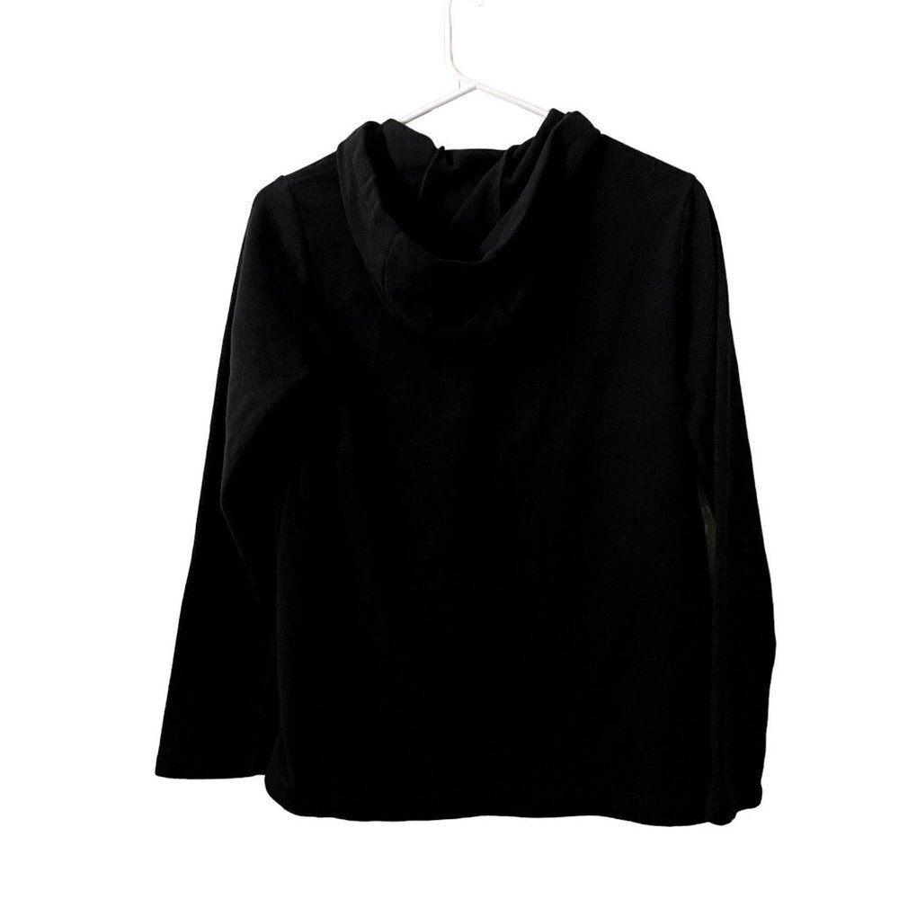 Lands' End black hoodie athleisure classic comfortable casual top jacket pockets - Picture 7 of 7